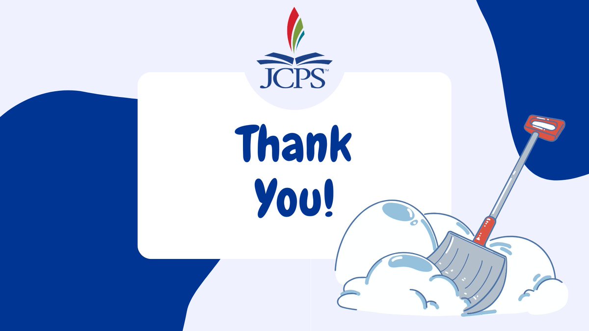 ❄️ THANK YOU | Thank you to our JCPS employees working around the clock this week to prepare our buildings for the return of students and staff. We appreciate you! #WeAreJCPS