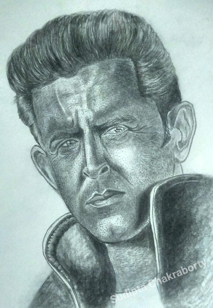 iDuggu7's tweet photo. Hrithik Roshan 
Whenever I hear this name,a different kind of energy,positivity and spirit runs through my entire body.He is not just a filmstar,he is my whole world,my idol since my childhood.Happy Birthday @iHrithik sir.🎂
My artwork
@HrithikRules @HrithiksEmpire @iSwarnava06 https://t.co/5uQx5Z34wG