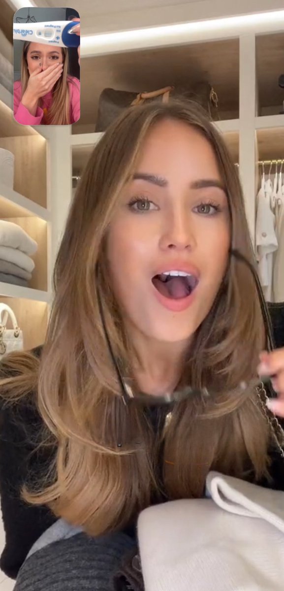 saintvandal's tweet image. throwback to the very moment i found out i was pregnant! i called jen first (because duh) and you can see the pure shock on our faces! 🥹 still can’t believe this is real!!