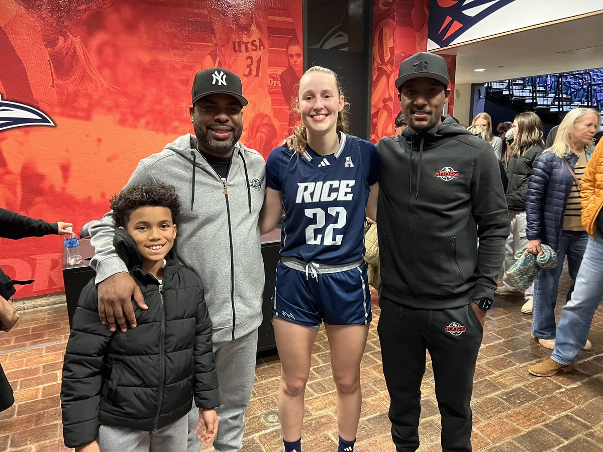 Great seeing one of our great Alumns &amp; her <a href="/RiceWBB/">Rice Women’s Basketball</a> squad. 
Such an amazing player &amp; person to be around. <a href="/HaileyAdamsTX/">Hailey Adams</a> 
#ForeverSAHE