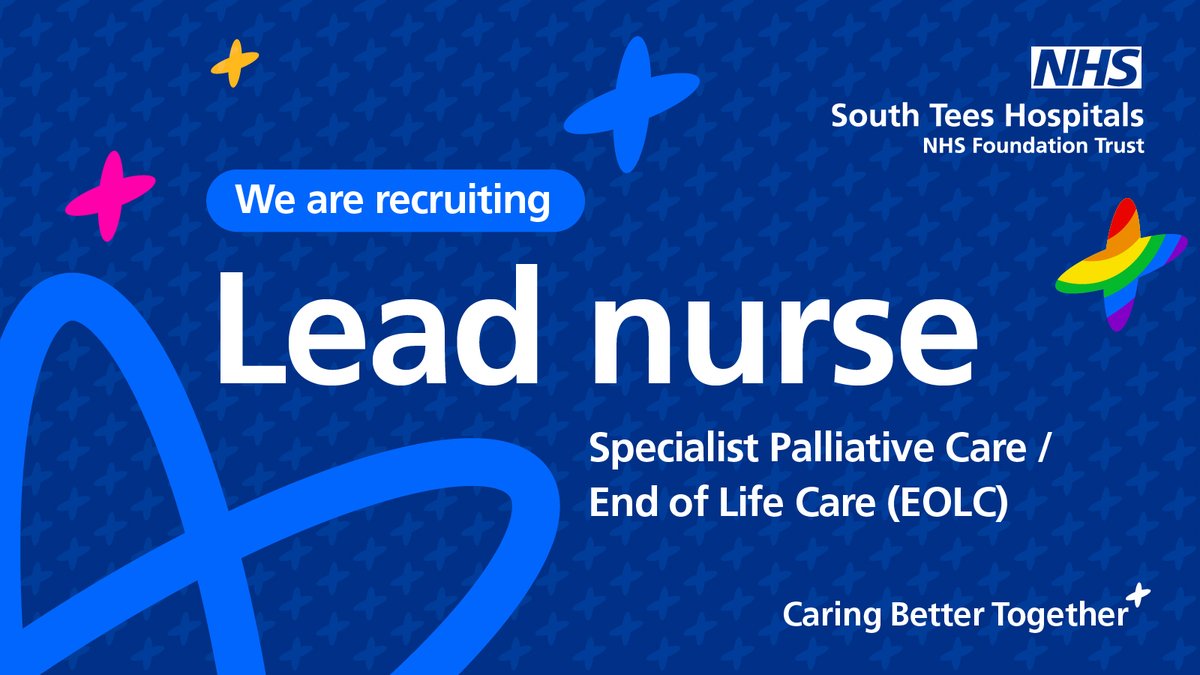 Do you want to develop your nursing career and leadership skills while helping improve palliative and end of life care for patients? Come and join us!
nhsjobs.com/job/UK/Clevela… #nursing #EndOfLifeCare #NHSjobs #steesJOBS