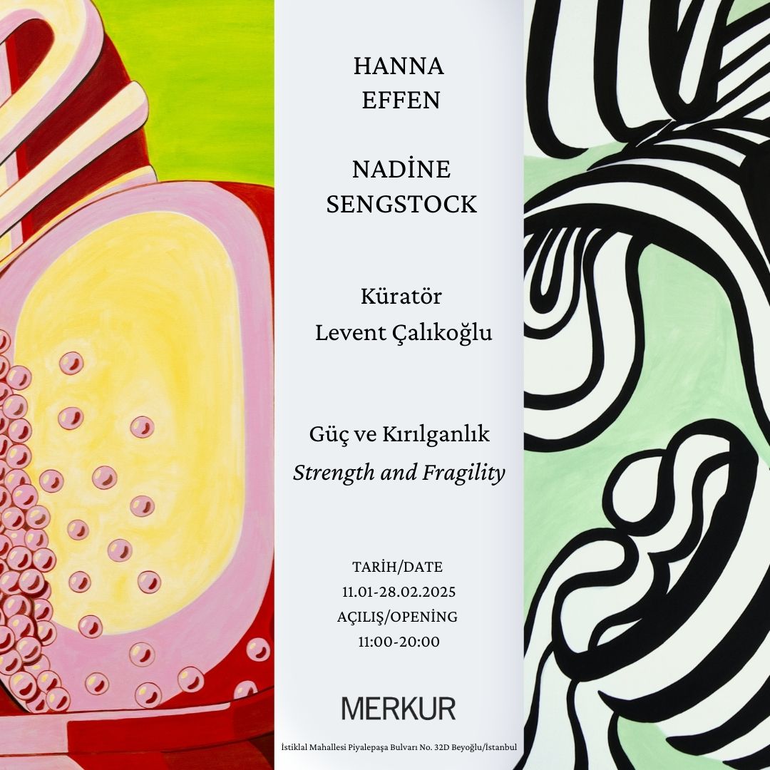 Leven Çalıkoğlu küratörlüğünde düzenlenen, Düsseldorf Sanat Akademisi mezunu, Hanna Effen ve Nadine Sengstock'un  ''Güç ve Kırılganlık'' adlı sergisi 11 Ocak Cumartesi günü MERKUR'de açılıyor!