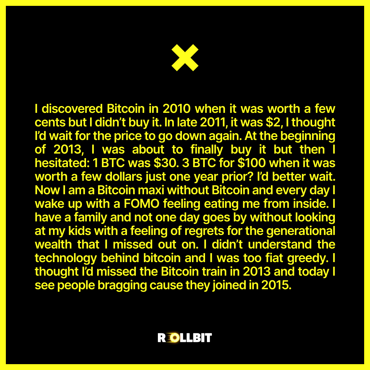 coinfessions's tweet photo. I am a Bitcoin maxi without Bitcoin. https://t.co/mPmBImZijb