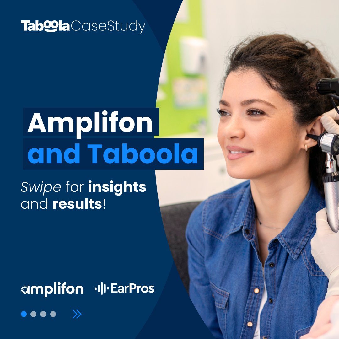 taboola's tweet image. Discover how @Amplifon boosted lead quality and lowered costs with Taboola! 🌍 

Swipe to see what amazing results they achieved with Motion Ads, dynamic keywords, and #TaboolaMaximizeConversions.

Learn more: ow.ly/XZtt50UtBGC

#LeadGen #DigitalMarketing #AdOptimization