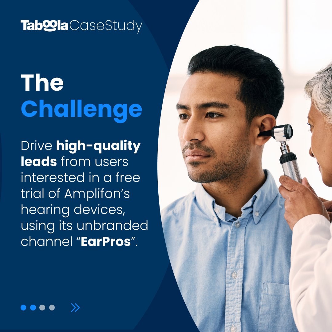 taboola's tweet image. Discover how @Amplifon boosted lead quality and lowered costs with Taboola! 🌍 

Swipe to see what amazing results they achieved with Motion Ads, dynamic keywords, and #TaboolaMaximizeConversions.

Learn more: ow.ly/XZtt50UtBGC

#LeadGen #DigitalMarketing #AdOptimization