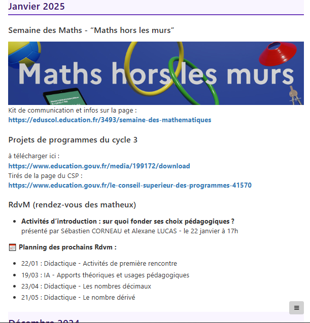VPantaloni's tweet photo. Consultez le fil info de @maths_ot 
https://t.co/YyAqlctSPe
Mise à jour de début janvier. 
📅Prochain Rdvm didactique sur "les activités de première rencontre" le 22 jan. https://t.co/4IE6uJ8nI8