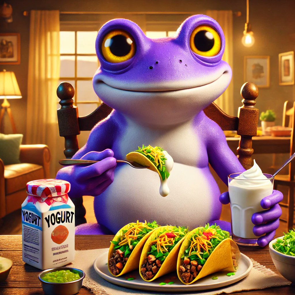 Purple Headed Yogurt Slinger tweet media