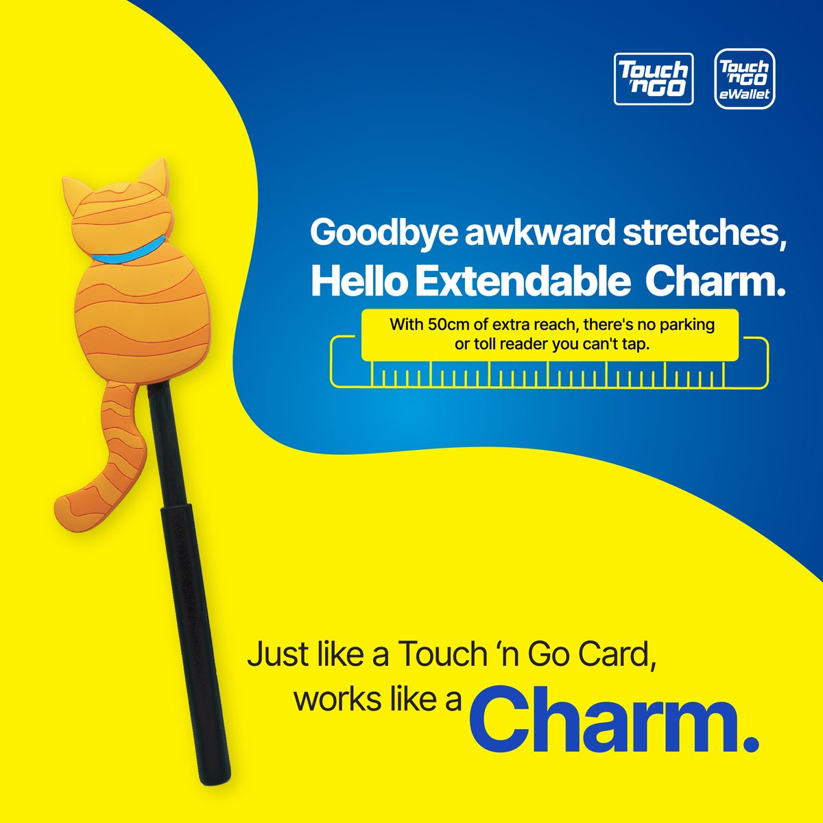 Touch n Go kini menawarkan "charm" watak kucing yang boleh dipanjangkan - senang untuk disentuh ketika di tol dan parkir - RM35 s.shopee.com.my/2qEnOHHKOQ