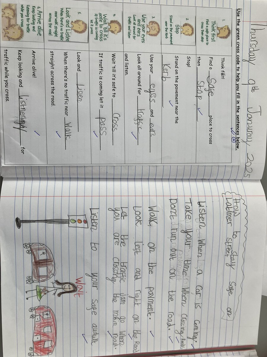 latimerprimary's tweet image. Look at our amazing learning on road safety. We have talked about staying safe on Latimer Street, written how we can stay safe whilst walking to school and practised looking and listening. #classAB #Latimercares #LatimerPSHE