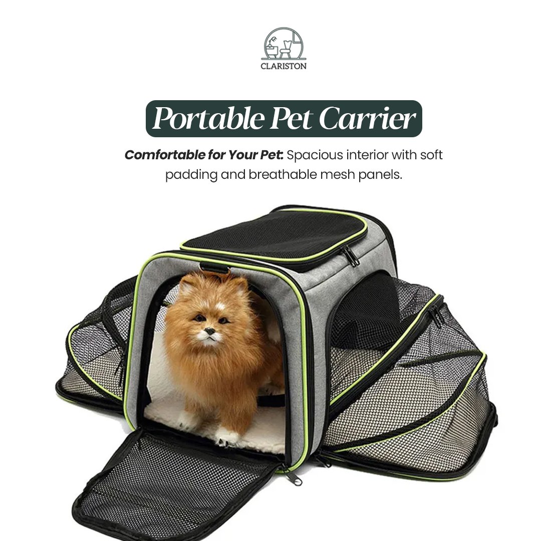 claristonshop's tweet photo. Keep your furry friend close and comfortable with the Clariston Portable Pet Carrier! 🐶

Whether you're heading to the vet or traveling, or simply out for a stroll, this carrier has it all.

Ready to take your pet on their next adventure?

#PortablePetCarrier https://t.co/CmK7YDz80d