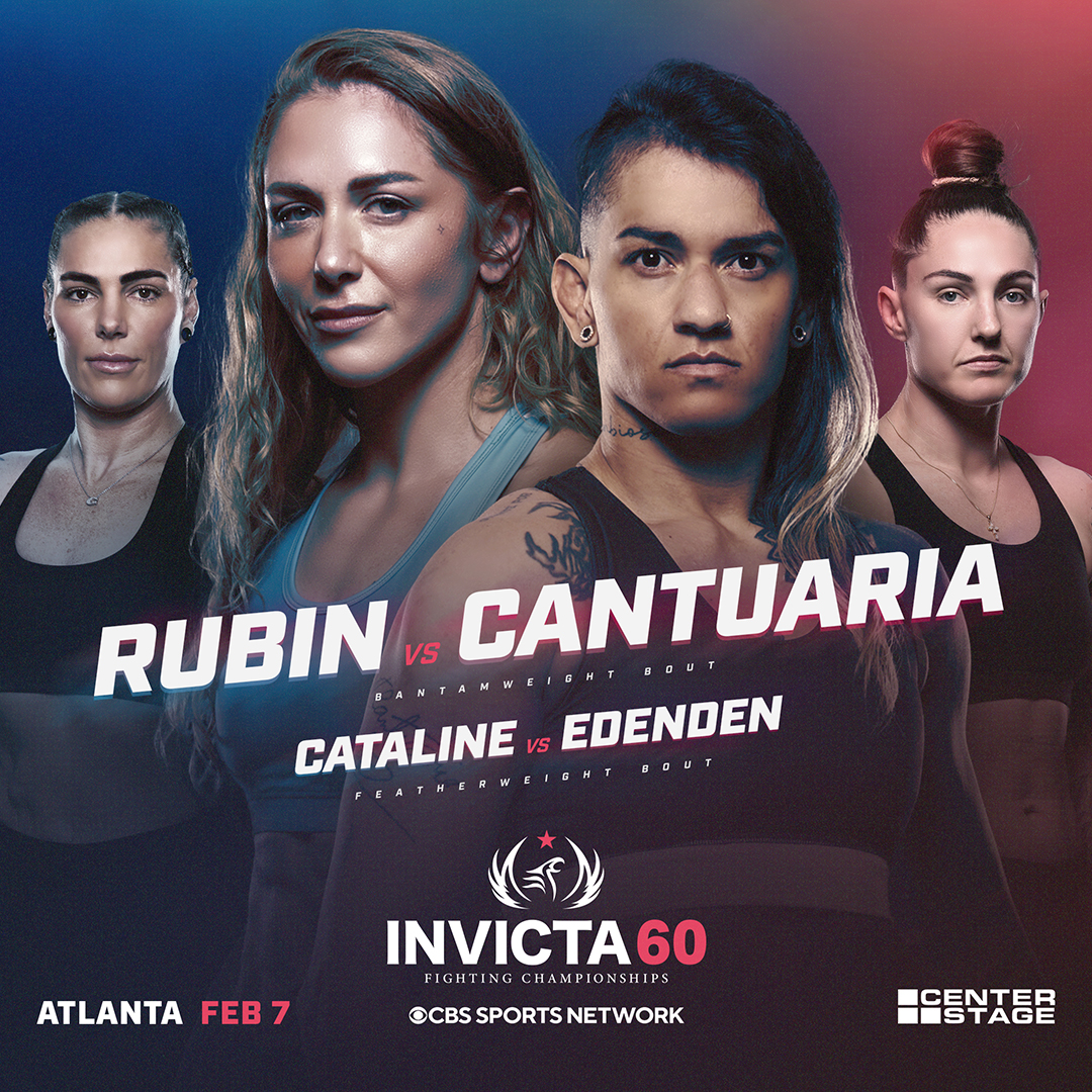 Invicta FC (@invictafights) on Twitter photo Invicta FC takes <a href="/CenterStageAtl/">Center Stage Atlanta</a>! We're back in #ATL as title contenders <a href="/bigbad2_0/">@bigbad2.0</a> & Mayra Cantuária look to take each other out in shook up division! Breakout star of 2024 Jackie Cataline returns to take on the dangerous Jamie Edenden. It all goes down 2/7 at #InvictaFC60! Invicta FC takes <a href="/CenterStageAtl/">Center Stage Atlanta</a>! We're back in #ATL as title contenders <a href="/bigbad2_0/">@bigbad2.0</a> & Mayra Cantuária look to take each other out in shook up division! Breakout star of 2024 Jackie Cataline returns to take on the dangerous Jamie Edenden. It all goes down 2/7 at #InvictaFC60!
