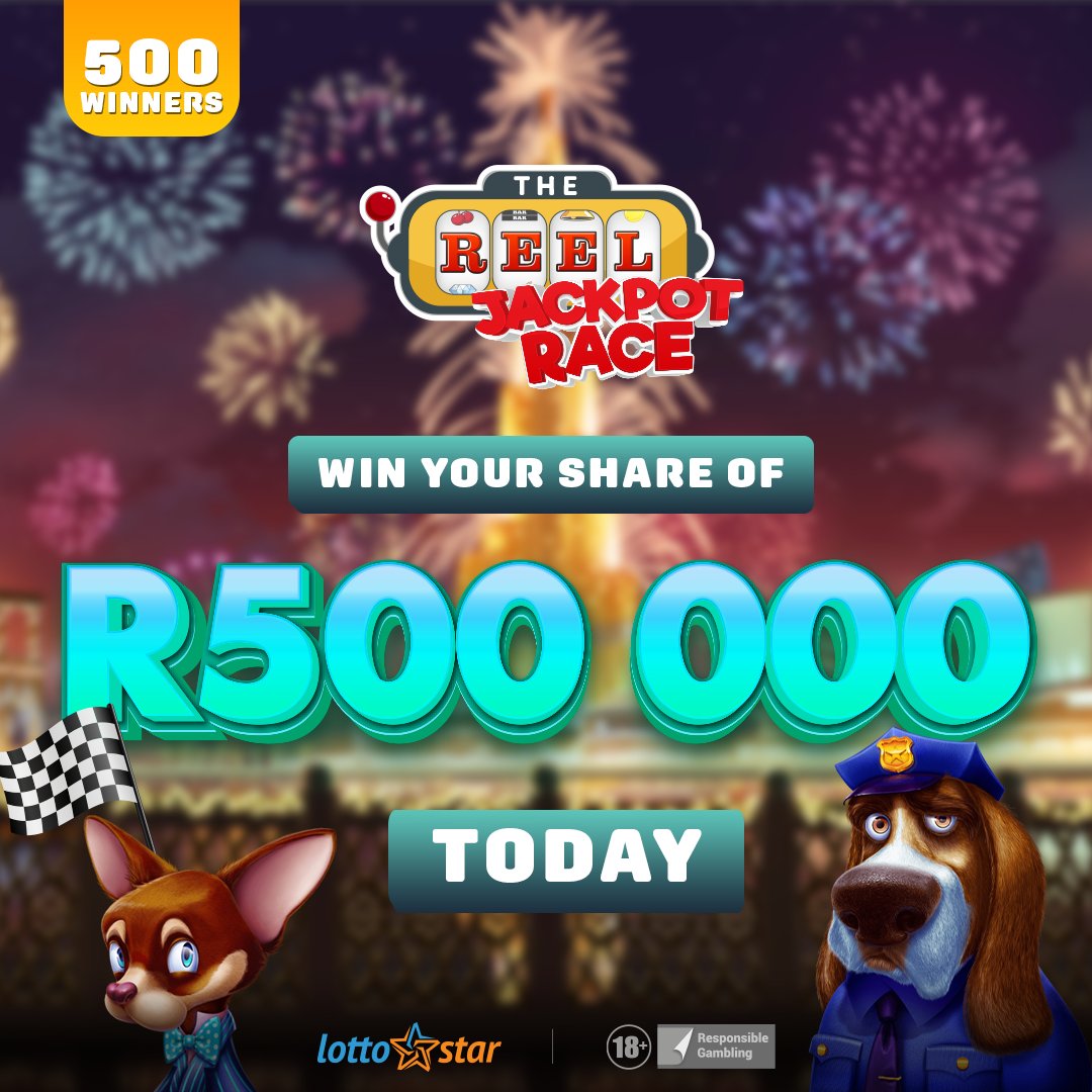 Lotto_Star's tweet photo. The slots are calling. 🎰 Are you answering? 📞 

Spin the reels from 7-9 PM on our Reel Jackpot Race for a chance to win a share of R500,000. Will you be one of the 500 lucky winners reeling in excitement? 🎉

#LottoStar #ReelJackpotRace #Spinthereels #SpinNow https://t.co/CeNVxNU1sZ