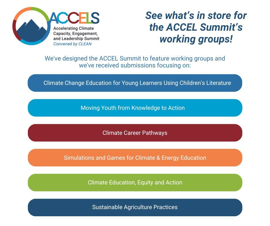 We’re so excited for the ACCELS kick-off event next week on January 15th from 2:00–4:00 PM ET! 🌍 This year’s event will feature incredible working groups, shaped by the innovative ideas proposed by the CLEAN community. Don’t miss out! Register today: buff.ly/4h5L522 🔗