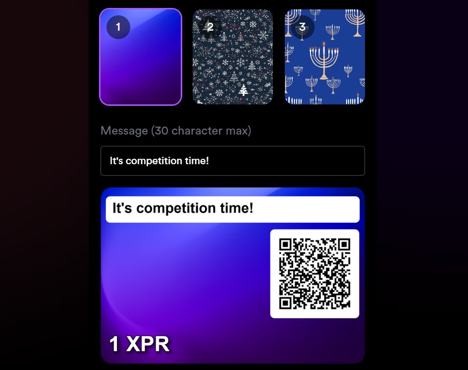 MetalXApp's tweet photo. Remember our Holiday Gift Cards?

We are holding a competition to replace card 2 and 3 designs for 30 days 🎨

Submit your designs below or DM @paulgrey and we will select our favorite designs.

Winners get 25'000 $XPR each 🥇🥈 https://t.co/3K3PgVEc4m