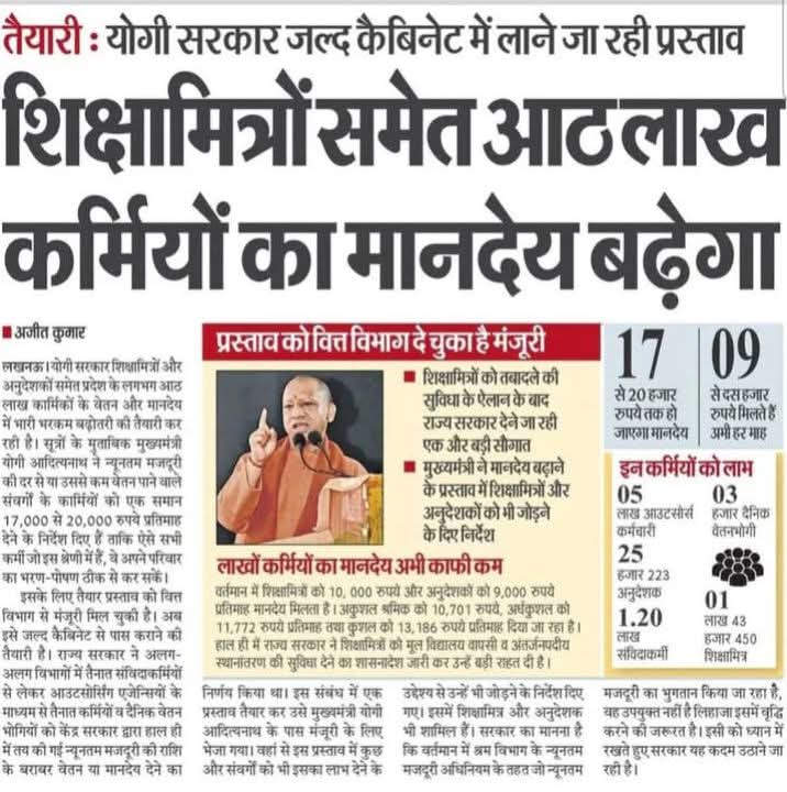 Arun Kumar Mishra (@mishra1020) on Twitter photo मा. मुख्यमंत्री जी <a href="/myogiadityanath/">Yogi Adityanath</a>
इस प्रस्ताव में ग्राम्य विकास विभाग में मनरेगा अंतर्गत कार्यरत ग्राम रोजगार सेवकों को भी शामिल करने की कृपा करे।
ये विगत 18 वर्षों से अल्प मानदेय पर सरकार के योजनाओं को ग्राम स्तर पर पहुंचाने का कार्य कर रहे है।
<a href="/ChiefSecy_UP/">Manoj Kumar Singh, IAS, Chief Secretary, UP</a>
<a href="/kpmaurya1/">Keshav Prasad Maurya</a> मा. मुख्यमंत्री जी <a href="/myogiadityanath/">Yogi Adityanath</a>
इस प्रस्ताव में ग्राम्य विकास विभाग में मनरेगा अंतर्गत कार्यरत ग्राम रोजगार सेवकों को भी शामिल करने की कृपा करे।
ये विगत 18 वर्षों से अल्प मानदेय पर सरकार के योजनाओं को ग्राम स्तर पर पहुंचाने का कार्य कर रहे है।
<a href="/ChiefSecy_UP/">Manoj Kumar Singh, IAS, Chief Secretary, UP</a>
<a href="/kpmaurya1/">Keshav Prasad Maurya</a>