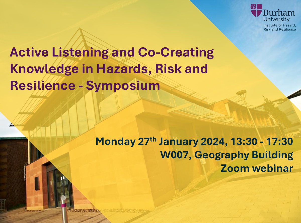 Institute of Hazard, Risk & Resilience, Durham tweet media