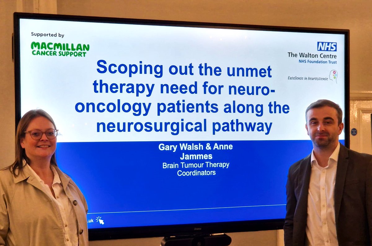 #TBT Our two brain tumour therapy coordinators Anne and Gary presented at last month's Brain Tumour North West conference. Their talk on the therapeutic need for oncology patients was highly commended! #Thankyou!