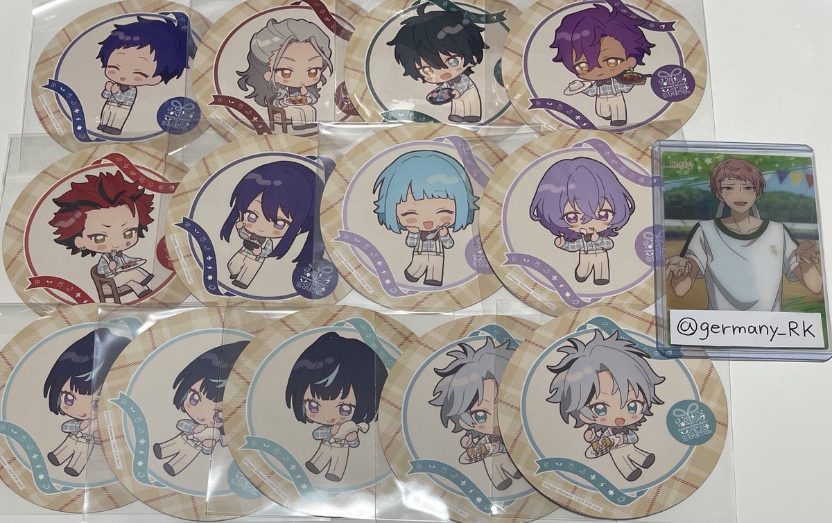 germany_RK's tweet photo. 【交換】あんスタ アニメイトカフェ アニカフェ コースター ホリカ ホリデーカード ポストカード

譲→弓弦 凪砂 みか アドニス 紅郎 颯馬 創 笑主 エス 冬芽 ユメ 維吹
凛月&amp;みか

求→宗

郵送希望、1枚〜可能です。
お気軽にお声掛けよろしくお願いいたします。 https://t.co/Qwkk7MWtwP