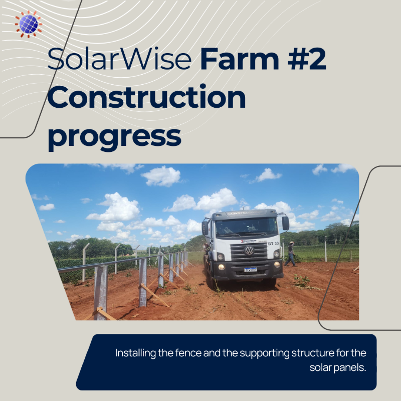 TheSolarWise's tweet photo. 🚧 Progress update from our second solar farm!

✅ Land preparation complete
✅ Concrete set and ready
⚡ Panel installation in full swing since Dec 30

Join the whitelist now! https://t.co/lGSztZ9TbZ  🌞 

#SolarWise #VeChain #VeBetterDAO
