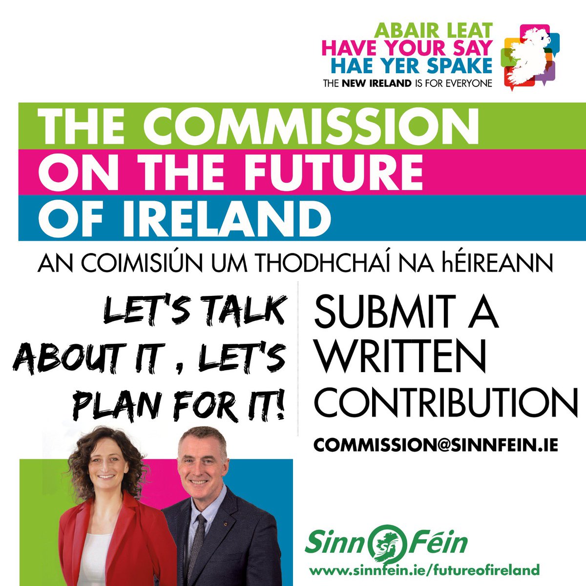 SF_Commission's tweet image. 💭What are your thoughts on what the future of Ireland should look like? Comment below ⬇️

OR

✍🏻 Make a written contribution to commission@sinnfein.ie  #haveyoursay #irishunity
