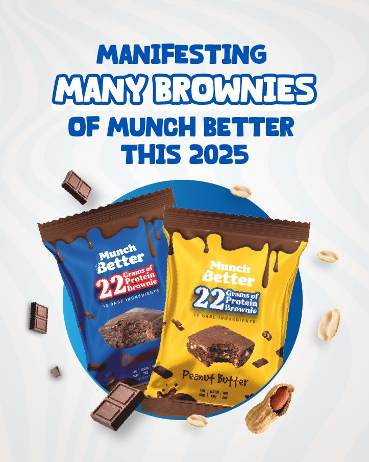 abettermunch's tweet photo. New year wishes! 

#2025newyear #abettermunch #proteinbrownies https://t.co/fifZyBlkyw