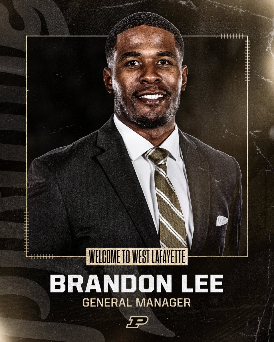 Purdue Football (@boilerfootball) on Twitter photo Got our GM!
A former player under <a href="/Coach_Odom/">Barry Odom</a>, who brings leadership experience in the world of NIL, Brandon Lee is the new General Manager of Purdue Football.
#BoilerUp | <a href="/_BrandonLee4/">Brandon Lee</a> Got our GM!
A former player under <a href="/Coach_Odom/">Barry Odom</a>, who brings leadership experience in the world of NIL, Brandon Lee is the new General Manager of Purdue Football.
#BoilerUp | <a href="/_BrandonLee4/">Brandon Lee</a>