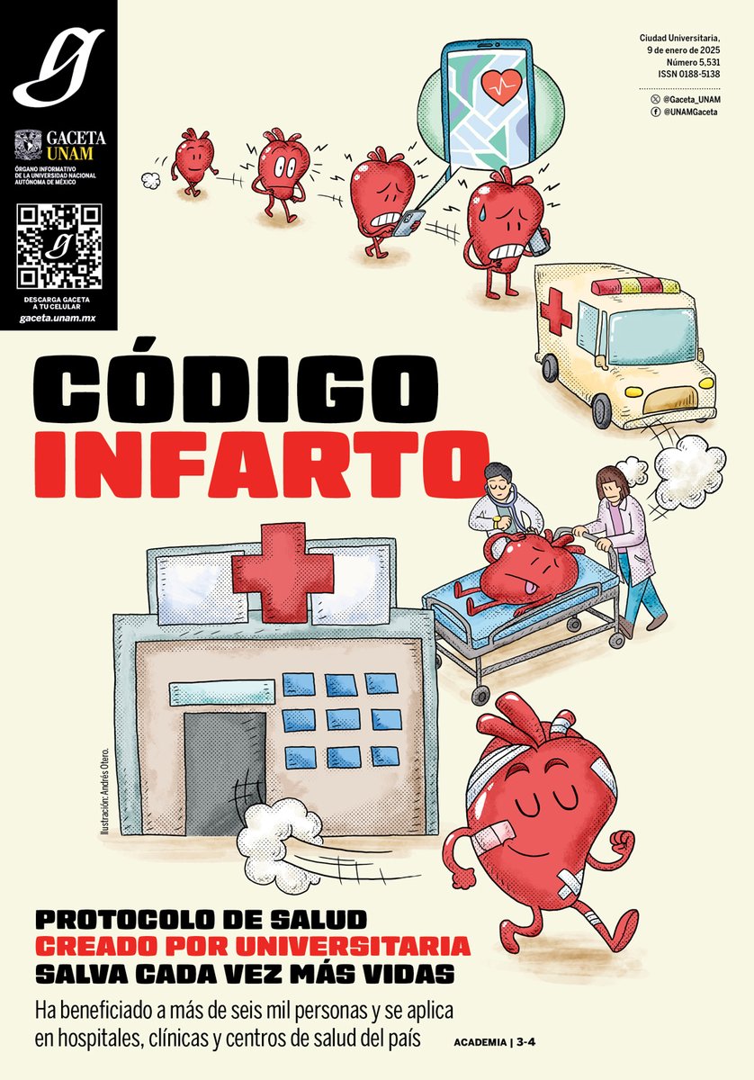 FacMedicinaUNAM's tweet photo. 🫀 Las enfermedades cardíacas son una de las principales causas de muerte en México⚠️
Sin embargo, la Dra. @gabrielaborray3, Secretaria General de la #FacMed, creó Código Infarto, un protocolo que ha beneficiado a más de 6 mil personas🙌: https://t.co/kpng3IHtD9 🔍
#OrgulloFacMed https://t.co/9P8ND8D3Qp
