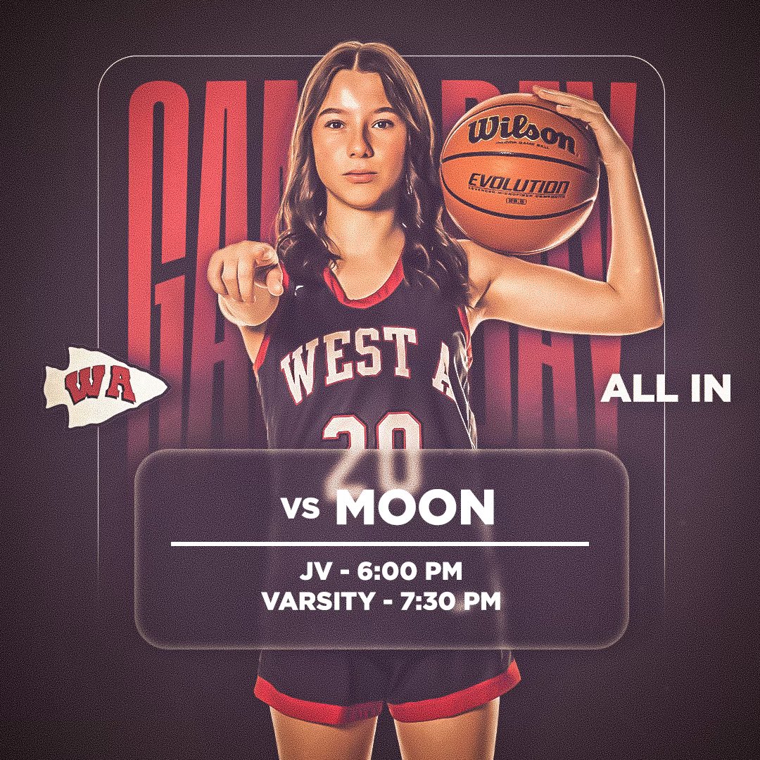 West A Girls Basketball (@wagirlshoops) on Twitter photo π’ π§± π’ GAME DAY!! Back on our home court tonight for a section match up against Moon! JV tips off at 6 - Varsity at 7:30! π’π§±π’ <a href="/WestASports/">West A Athletics</a> π’ π§± π’ GAME DAY!! Back on our home court tonight for a section match up against Moon! JV tips off at 6 - Varsity at 7:30! π’π§±π’ <a href="/WestASports/">West A Athletics</a>
