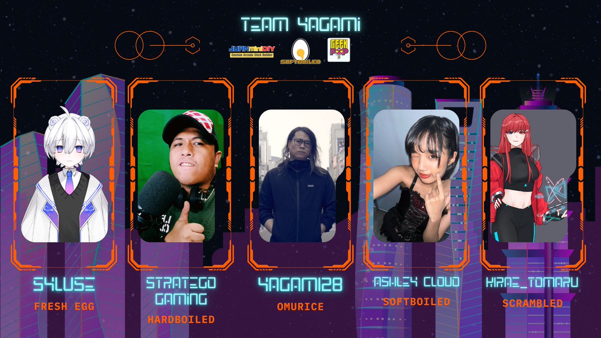 INTRODUCING THE TEAMS FOR THE CCC: SOFTBOILED SEA SCRAMBLE!!

We have Team Yagami <a href="/langtien/">Lang Tien (Yagami)</a> 

Alongside these chooms: <a href="/Syluse_/">Syluse 🍥 | VTuber</a>  <a href="/strategogaming/">Stratego</a>  <a href="/ashleycloud31/">Ashley Cloud</a>  <a href="/Kirae_Tomaru/">Kirae Tomaru 🔺🌺Part-time Vtuber🌺🔻</a> 

#SF6 #SEAFGC #SoftBoiledSEAScramble #JuanMiniDIY #JMDCustoms #GeekPop