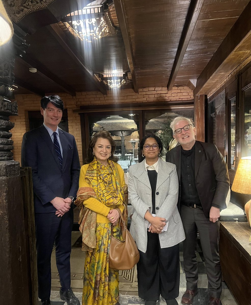 bandanarana2014's tweet photo. Was pleased to meet H.E @KellyinDelhi 
Ambassador of Ireland and his team. We discussed #Nepal’s progress in advancing women’s rights, challenges of transitional justice and explored possibilities to deepen collaboration with #Ireland 🇮🇪 https://t.co/cGwijDUh6u