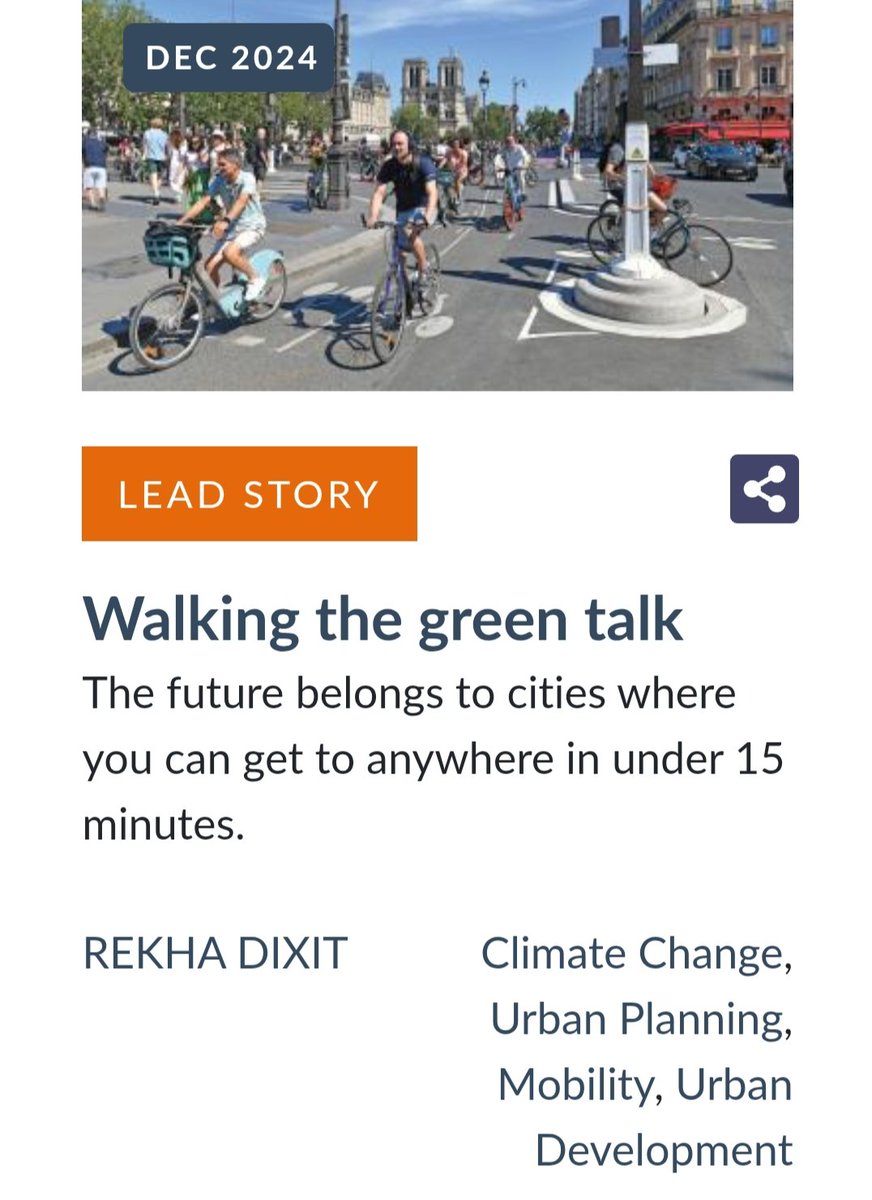 Rekha Dixit (@rekhadixit123) on Twitter photo Can urban India align itself to the philosophy of #15minutecities ? Read my piece in this Vineet package of <a href="/shaastramag/">Shaastra Magazine, IIT Madras</a>
shaastramag.iitm.ac.in/lead-story/wal…
<a href="/PratapPadode/">Pratap Padode</a> <a href="/MisterBrown___/">Matteo Bruno</a> @trips_centre <a href="/janausp/">Jana Urban Space</a> <a href="/SonyCSLRome/">Sony CSL (Rome)</a>
#futurecities #walkingcity #cycling #netzero #sustainabilitygoals Can urban India align itself to the philosophy of #15minutecities ? Read my piece in this Vineet package of <a href="/shaastramag/">Shaastra Magazine, IIT Madras</a>
shaastramag.iitm.ac.in/lead-story/wal…
<a href="/PratapPadode/">Pratap Padode</a> <a href="/MisterBrown___/">Matteo Bruno</a> @trips_centre <a href="/janausp/">Jana Urban Space</a> <a href="/SonyCSLRome/">Sony CSL (Rome)</a>
#futurecities #walkingcity #cycling #netzero #sustainabilitygoals