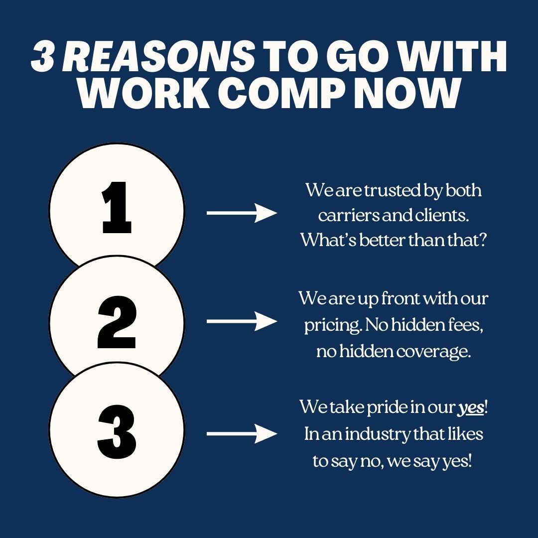 now_wc's tweet image. Did you wake up today looking for 3 reasons to go with Work Comp Now? No way!! We have great news for you!!