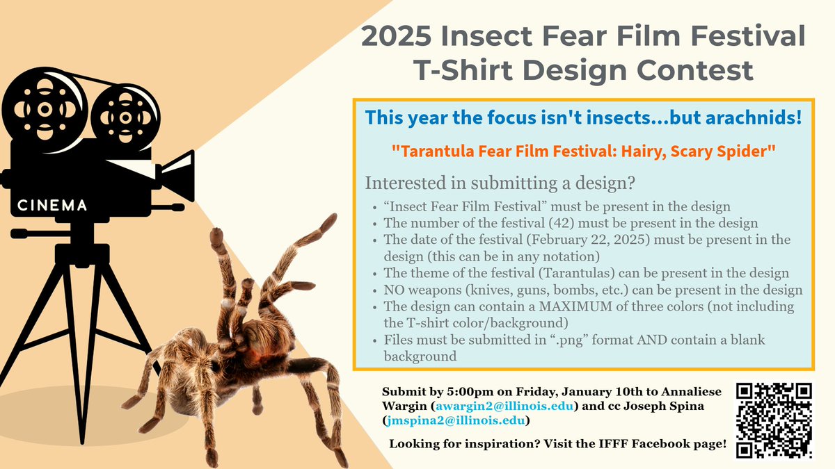 Reminder: Tomorrow, January 10th, is the last chance to submit your t-shirt design for this year's Insect Fear Film Festival!