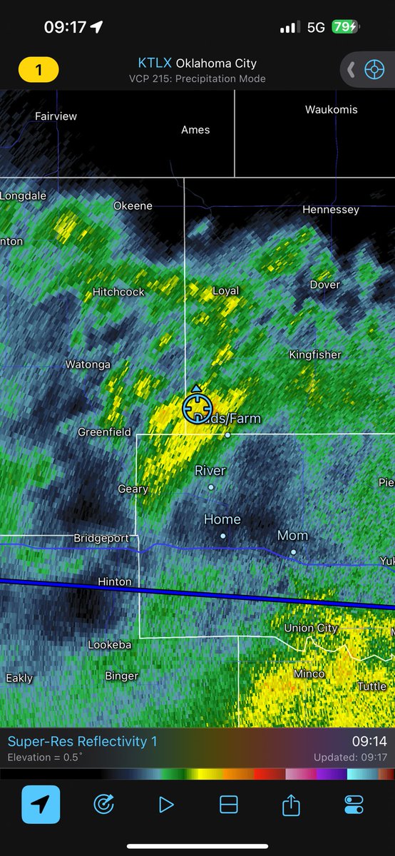 Heavy burst of snow near Altona, Oklahoma 9:18 AM <a href="/NWSNorman/">NWS Norman</a> #okwx