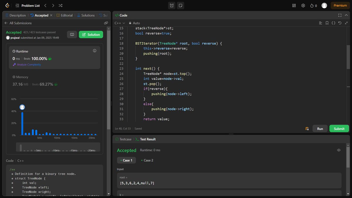 Prajwald012's tweet image. Day 92:
Solved Another 4 Binary Search Tree Problems Today.
Will Solve Last Few More BST Problems Tomorrow & Straightaway Jump On Heaps Next!
#CodingChallenge #CodingJourney #codingtogether #LearnInPublic #100DaysOfCode #100daysofcoding #LeetCode #gfg160 #GFG #gfggeeksforgeeks
