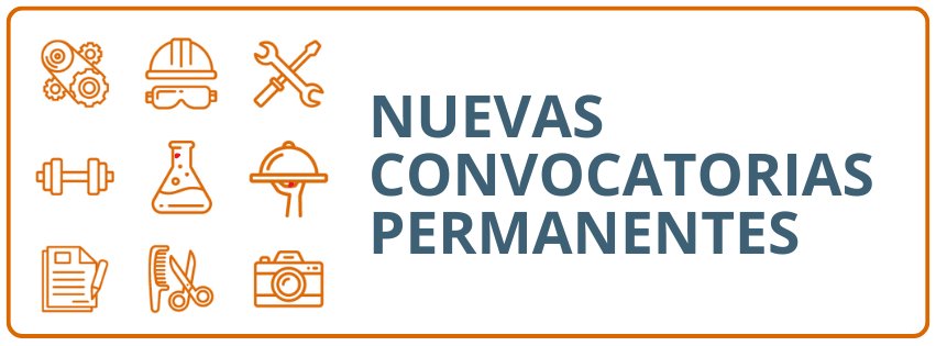 🆕 Nuevas convocatorias permanentes:
- IEXC202 
Cert. COLOCACIÓN DE PIEDRA NATURAL
- SSCC303 
Cert. ATENCIÓN AL ALUMNADO CON NECESIDADES EDUCATIVAS ESPECIALES (ACNEE) EN CENTROS EDUCATIVOS
- HOTC202 
Cert.  GUARDA DE REFUGIOS Y ALBERGUES DE MONTAÑA

👉 peacaragon.es