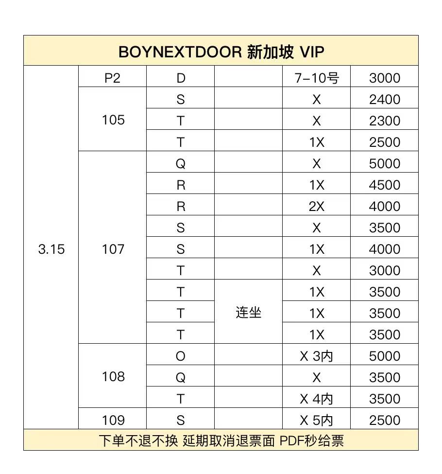 ZH_TJ17's tweet image. boynextdoor Singapore 3.15 wts
ticket agent&apos;s WeChat→ZH_TJ17
#BND_ProjectsTH #BOYNEXTDOOR_KNOCK_ON_Vol1 
#BOYNEXTDOORINSINGAPORE 
#BOYNEXTDOORinSG