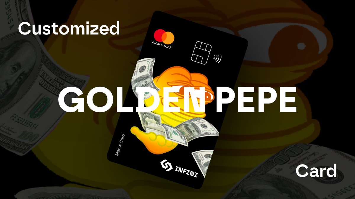 Infini (@0xinfini) on Twitter photo 🚨 Infini x Golden Pepe is here! 🚨
To show love for our frens in the Golden Pepe community, we’re launching an exclusive limited-edition <a href="/GoldenPepeCabal/">Chenpepe(复活甲)</a> x #Infini digital card with zero card opening fee! 🎉
(Psssst… Are you part of a crypto community and want to collaborate? 🚨 Infini x Golden Pepe is here! 🚨
To show love for our frens in the Golden Pepe community, we’re launching an exclusive limited-edition <a href="/GoldenPepeCabal/">Chenpepe(复活甲)</a> x #Infini digital card with zero card opening fee! 🎉
(Psssst… Are you part of a crypto community and want to collaborate?