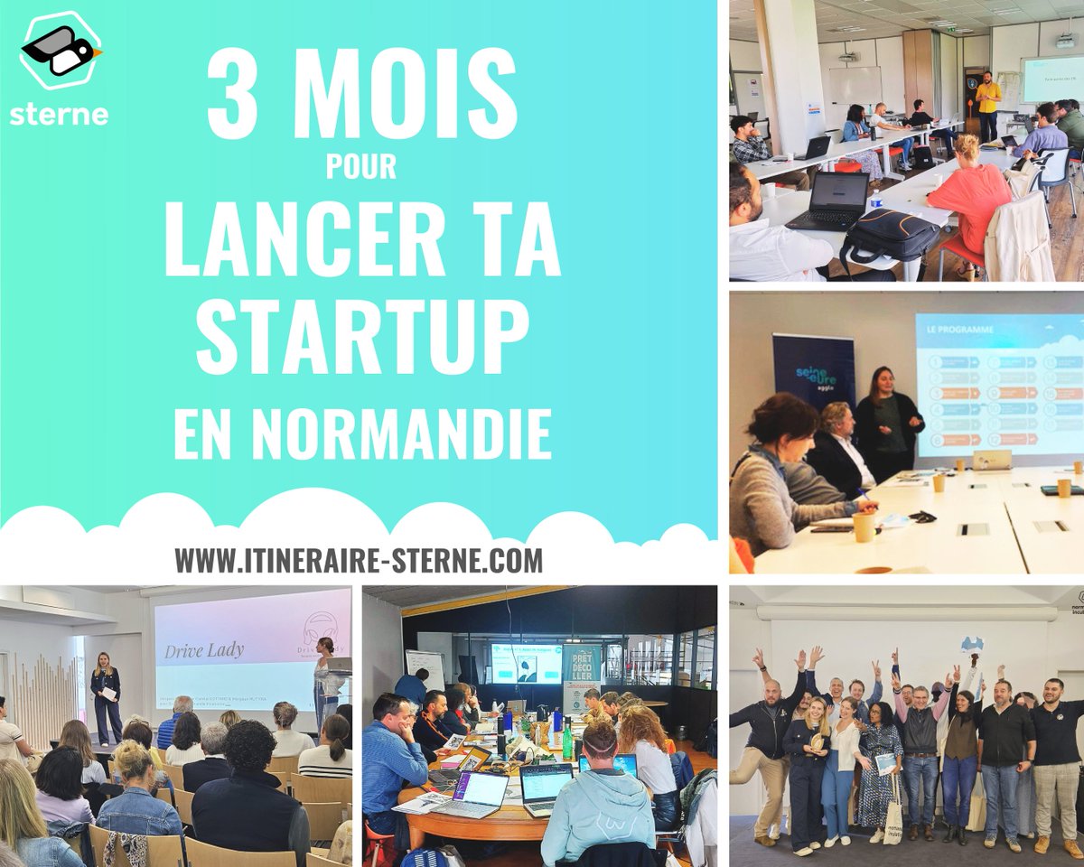 🔥 Besoin d’aide pour #lancer ta #startup ? 

Sterne t'accompagne dans la #création de ton #projet innovant ! 

▶️ La 23e promo aura lieu de mars à juin au Havre, candidate avant le 01/03/2025.
🔥 itineraire-sterne.com 🔥