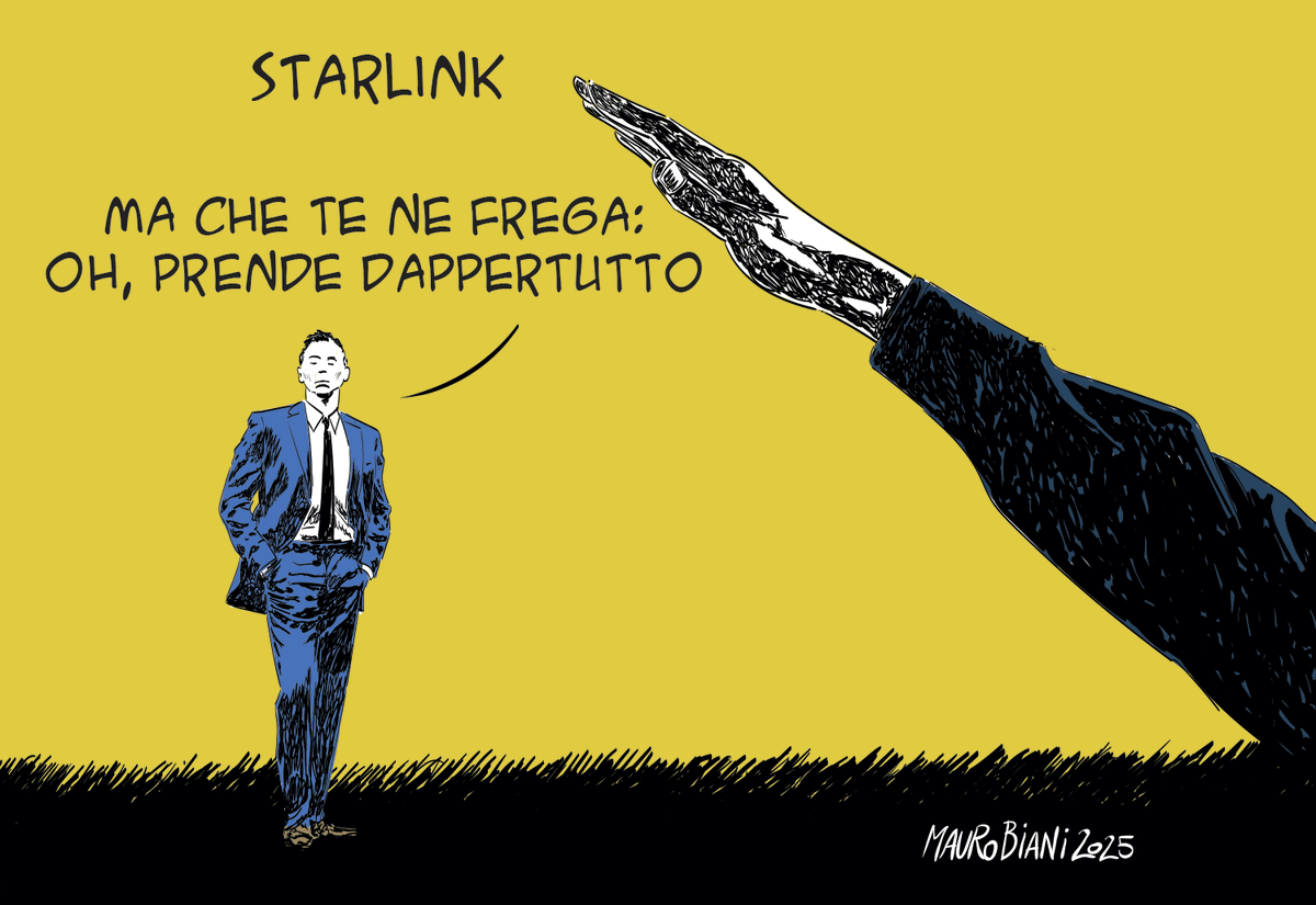 #Starlink #Musk #destra #Italia #Governo #interessenazionale 
Ma che te ne frega.
Oggi su <a href="/repubblica/">Repubblica</a>