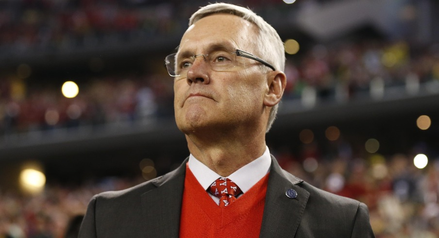 tSilverBulletin's tweet photo. Jon Gruden asked Jim Tressel on his podcast "What makes Ohio State so great?"

Tressel: "The proud tradition, the rest of your life you get to carry that with you. Ryan Day develops players into the men they need to be. Since 2000, nobody has won more games." https://t.co/mNKoLR9nfu