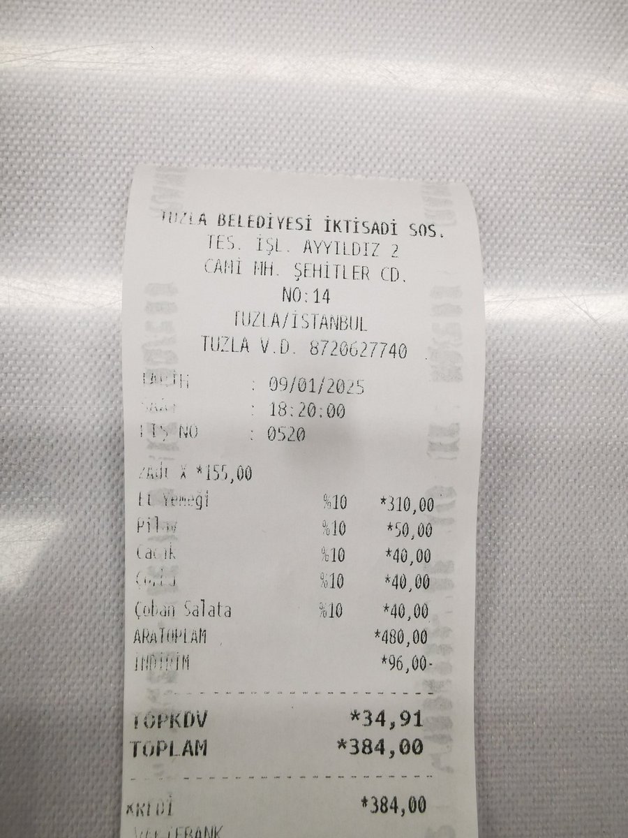 Yeni yıl zamları yüzünden artık burayada gelemeyeceğiz demekki <a href="/TuzlaBelediyesi/">Tuzla Belediyesi</a> <a href="/erenalibingol/">Eren Ali Bingöl</a> ilk defa sıra yoktu sebebide anlaşıldı. Artık lüks olmuş. Yazık.. Çok yazık.