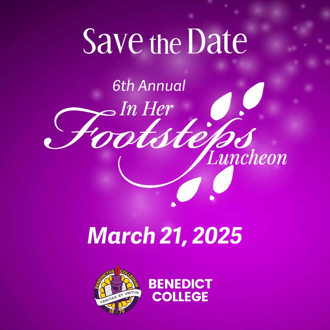Benedict College (@benedictedu) on Twitter photo Save the date for the 6th Annual "In Her Footsteps Luncheon", where we will honor the achievements and contributions of exceptional women. 
The event will be held Friday, March 21, 2025. Stay tuned for more details. Save the date for the 6th Annual "In Her Footsteps Luncheon", where we will honor the achievements and contributions of exceptional women. 
The event will be held Friday, March 21, 2025. Stay tuned for more details.