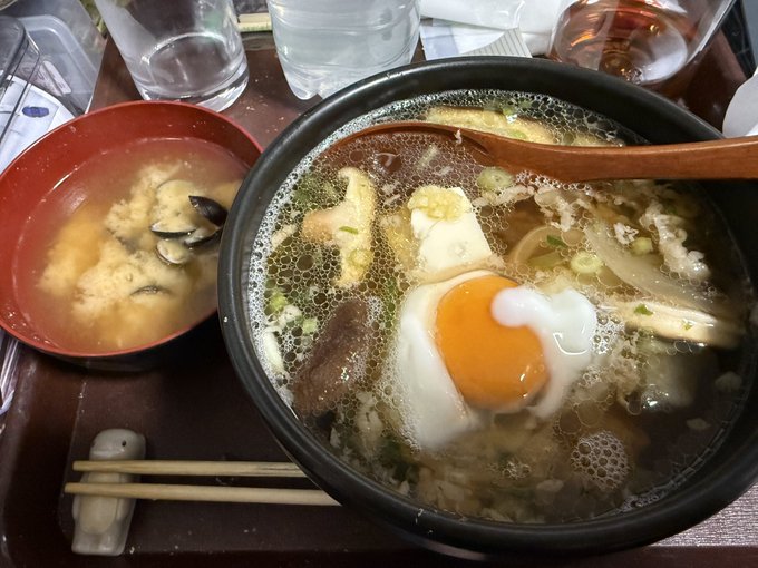 手早く肉吸い。 