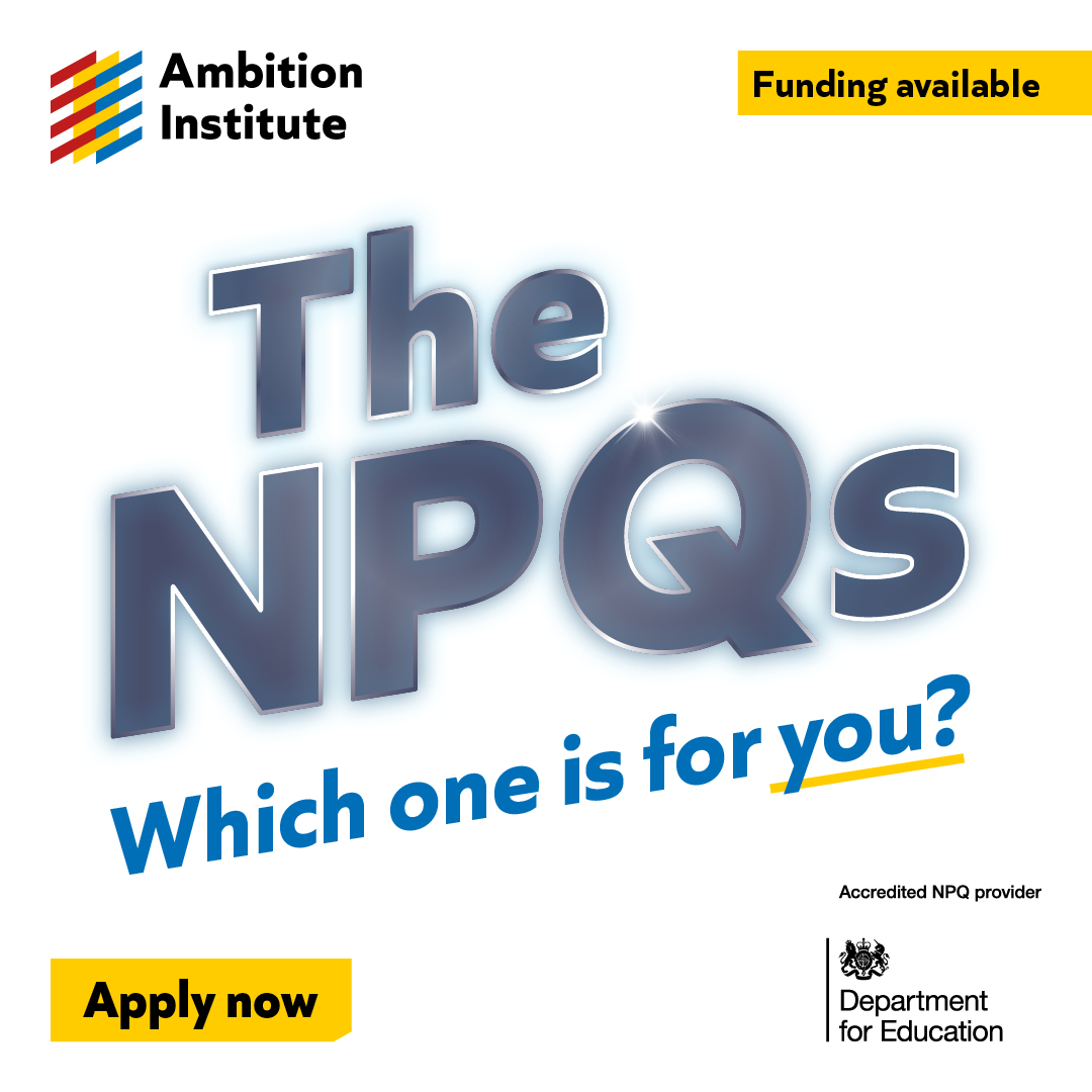NPQ 2025 is here! 🎉Our National Professional Qualification (NPQ) programmes are now open for enrollment in partnership with <a href="/Ambition_Inst/">Ambition Institute</a>! We are excited to offer the following:
🌟 NPQSENCo
🌟 NPQLBC
🌟 NPQLPM
Register now: westst.org.uk/national-profe…