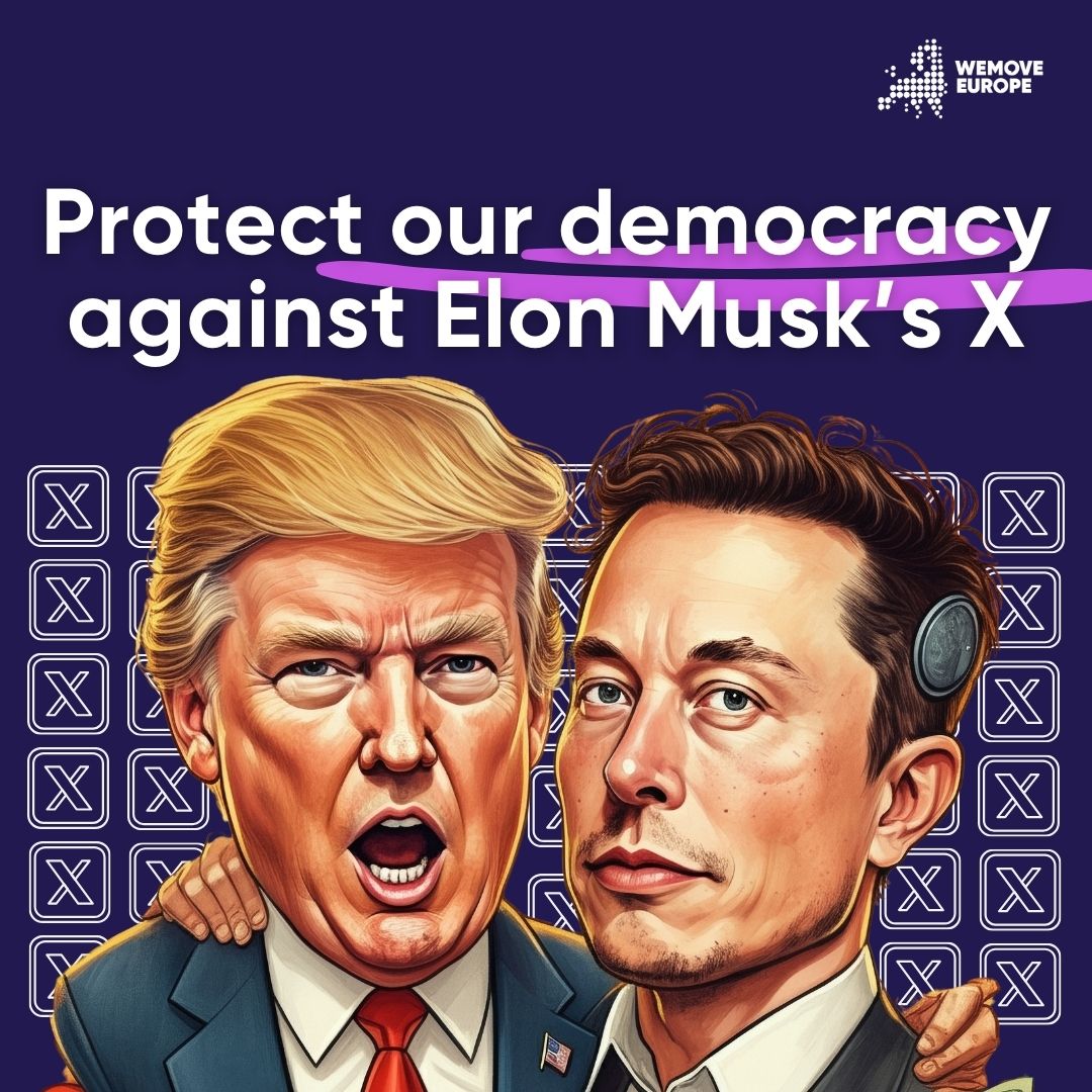 Elon Musk and Big Tech are turning social media into a megaphone for extremists, threatening the integrity of the elections in Europe. It’s time to enforce the Digital Services Act, hold X accountable, and protect our democracy. Europe is NOT for sale: wemove.eu/u/Musk