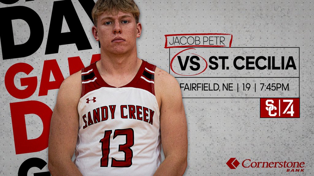 🚨 It's GAMEDAY in Cougar Nation! 🚨

🆚 Hastings St. Cecilia Bluehawks
📍 Sandy Creek HS
⏰ 4:30PM/6PM/7:45PM
📺 fan.hudl.com/usa/ne/fairfie…

#WeAreSC | #nebpreps