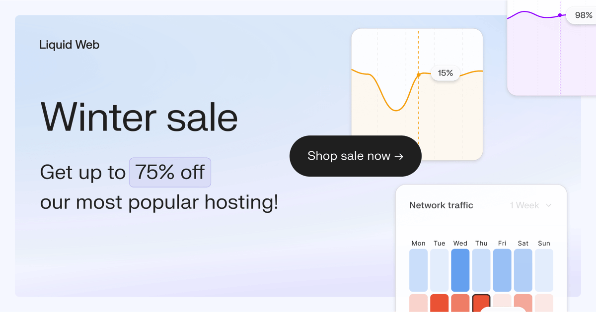 LiquidWeb's tweet photo. 🚨 LAST CHANCE! 🚨

We’re in the final stretch of Liquid Web's ❄️🎄 WINTER SALE ❄️🎄

Don't miss your shot at unbeatable #hosting deals — up to 75% off! 💰‼️

💪 Power your website with top-tier speed, security, and reliability and score major savings on our most-loved hosting plans, including:
✨ #VPS
✨ Cloud
✨ #WordPress
✨ Dedicated server
✨ #Magento
✨ #WooCommerce
✨ And more!

🏃The clock is ticking — act now before it’s too late!

👉 Shop the sale now: https://t.co/0V6bQ3CI46

#WebHostingDeals #HostingSolutions