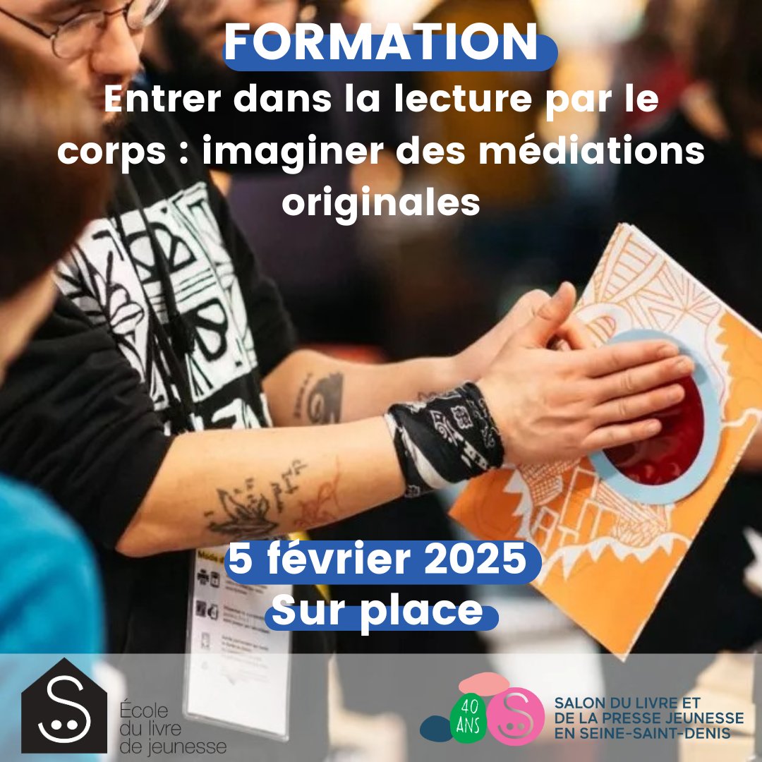 Salon du livre et de la presse jeunesse (@slpj93) on Twitter photo đ€ Le 5 fĂ©vrier prochain, lâĂcole du livre de jeunesse vous propose une formation « Entrer dans la lecture par le corps ». Au programme : exploration dâun corpus dâouvrages, dâartistes, de maisons dâĂ©ditions et de rĂ©fĂ©rences. Infos et inscriptions : ecole-livre-jeunesse.fr/formations/ent⊠đ€ Le 5 fĂ©vrier prochain, lâĂcole du livre de jeunesse vous propose une formation « Entrer dans la lecture par le corps ». Au programme : exploration dâun corpus dâouvrages, dâartistes, de maisons dâĂ©ditions et de rĂ©fĂ©rences. Infos et inscriptions : ecole-livre-jeunesse.fr/formations/entâŠ