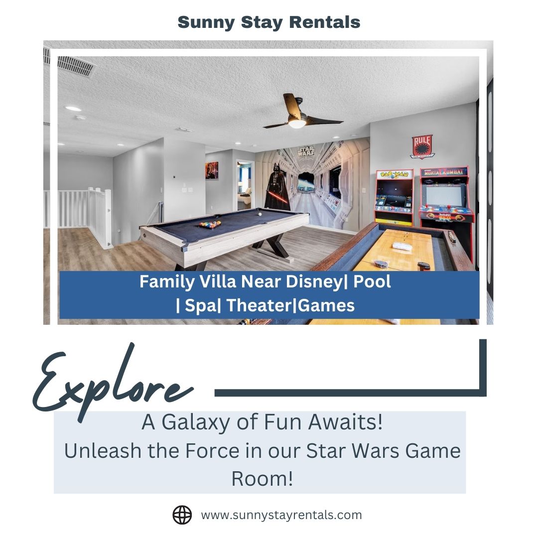 RentalsStay's tweet photo. Step into a Galaxy of Fun!
Calling all Star Wars fans! Our game room is where epic battles and unforgettable memories come alive. From foosball duels to arcade adventures, there’s something for every Jedi and Padawan.

📍 Located in Kissimmee, FL
#VacationRental #DisneyWorldStay https://t.co/tSUOd2KqFk